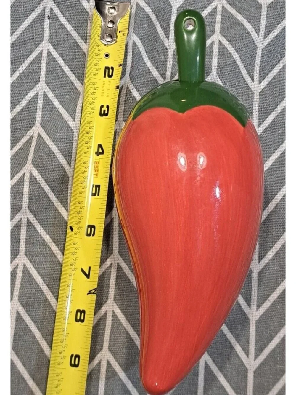 Ceramic Red Pepper Salsa Bowl‎ with Spoon